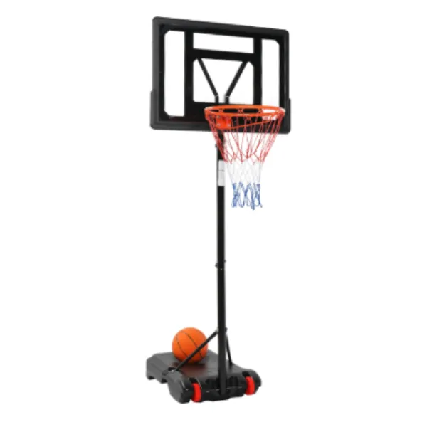 Sistema de aro de baloncesto de 6,5 a 8 pies, aros de baloncesto portátiles de 33 pulgadas con baloncesto y para interior y exterior