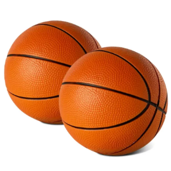 Mini aro de baloncesto: aro de baloncesto para niños, espuma suave y segura (tamaño 5", paquete de 2)