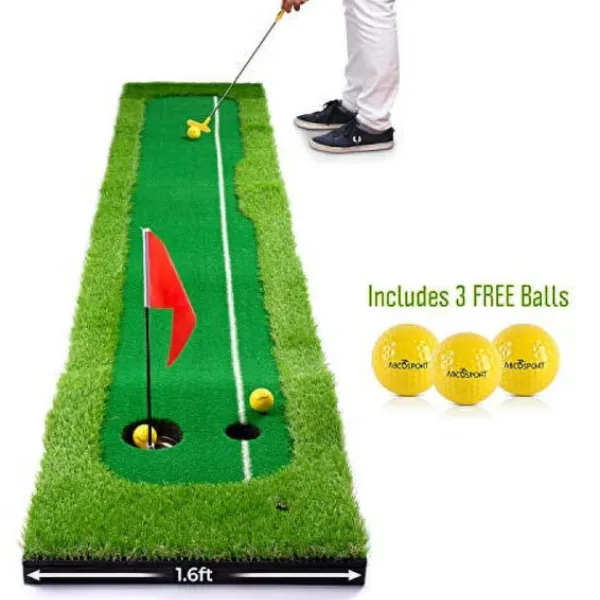 Alfombrilla de golf para putting green, alfombrilla de césped sintético portátil