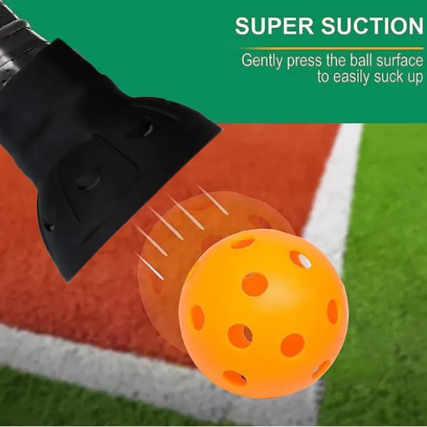 Recogedor de pelotas de pickleball universal, fácil de recuperar, súper succión,