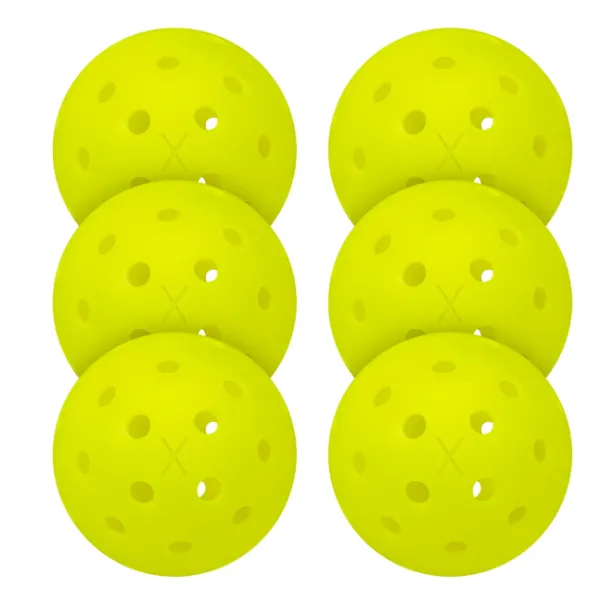 Pickleballs para exteriores - USAPA - Tamaño reglamentario - Amarillo óptico - Paquete de 6 - 0,92 oz