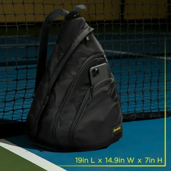 Mochila tipo bandolera para pickleball Sports Elite - Mochila negra para equipo de pickleball